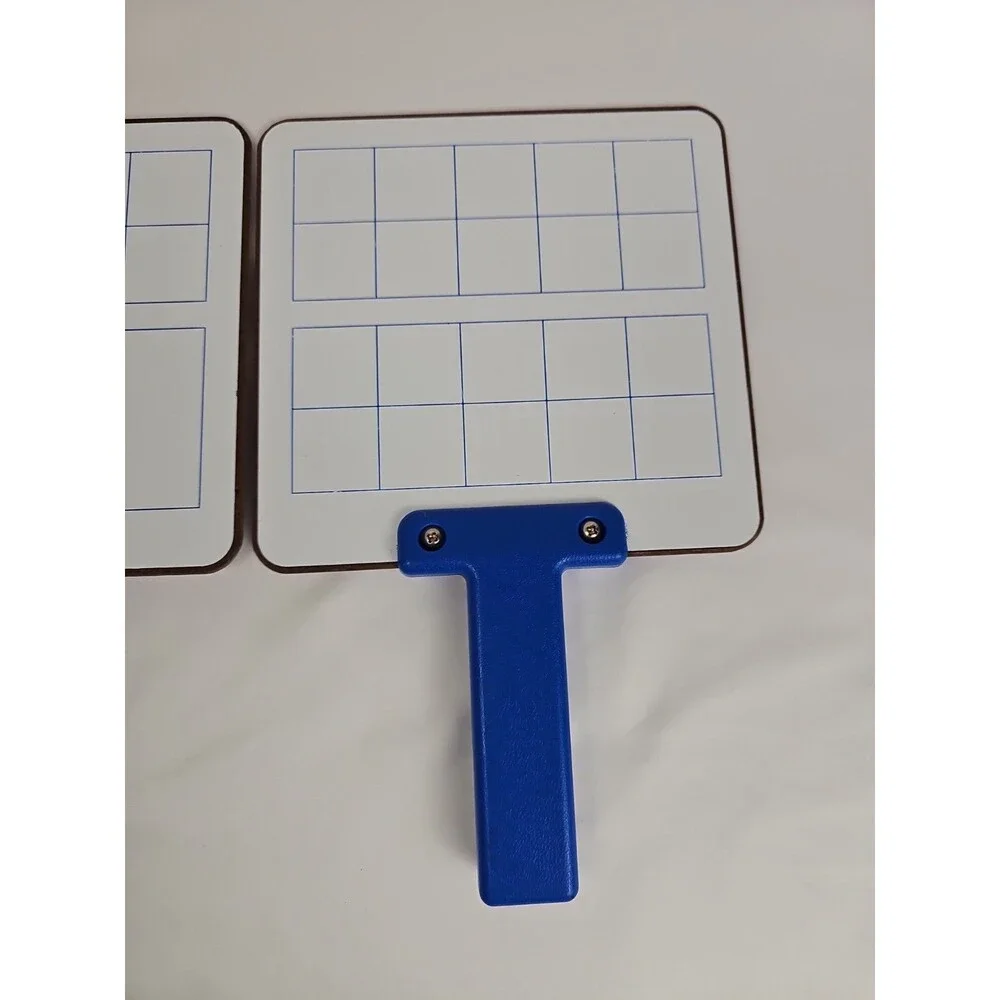 Lot of 2 Lakeshore Math Demonstration Paddles Ten Frame Dry Erase Teaching Aids